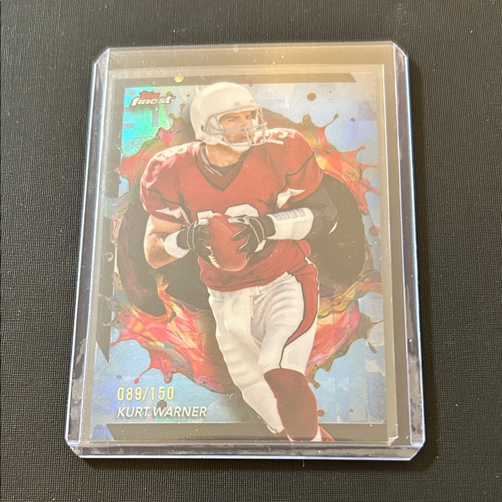 2024 Topps Finest Kurt Warner Sky Blue Refractor #/150